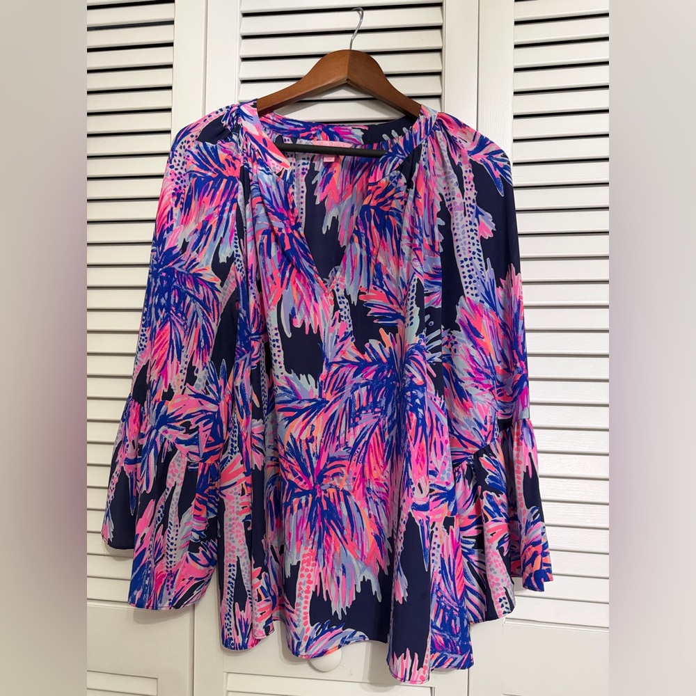 Vibrant Lily Pulitzer Silk Top